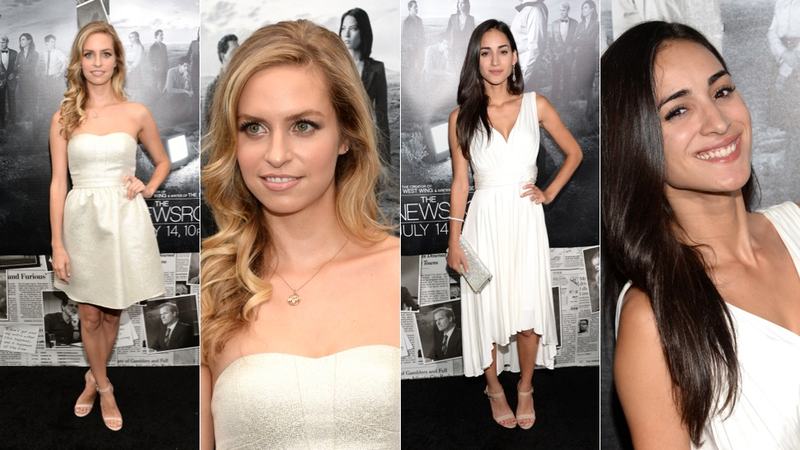 Illustration for article titled Cute White Dresses and Bizarre Black Lace at the Newsroom Premiere